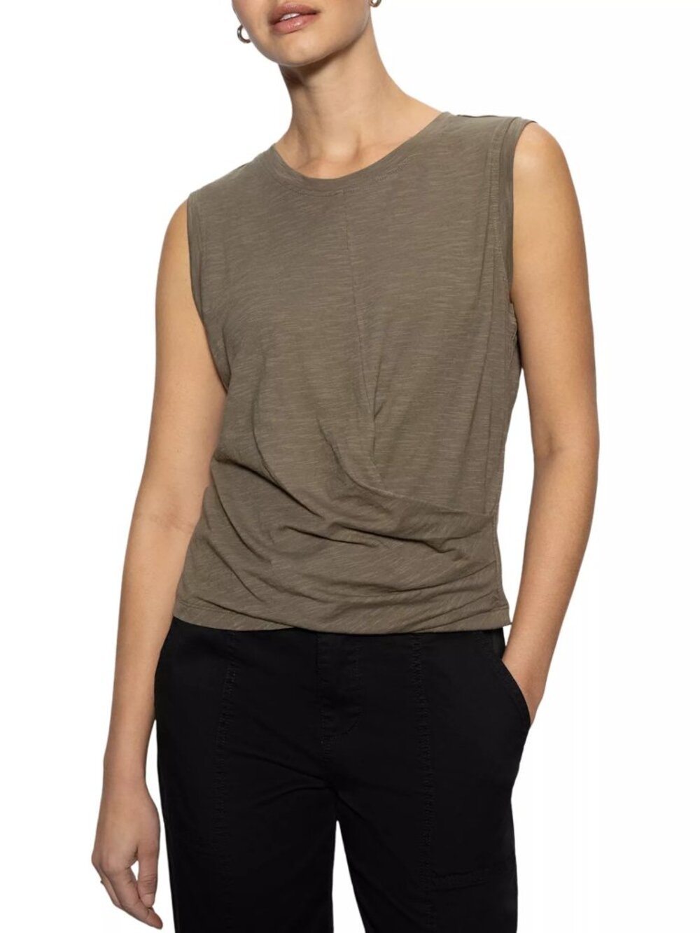 Sanctuary Draped Tank Top – Olive Green – Size Small 🌿
